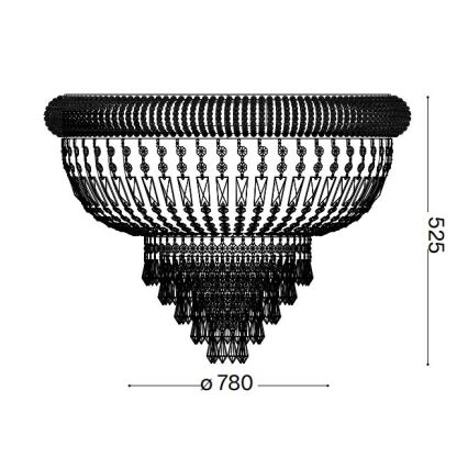 Ideal Lux - Kristallikattovalaisin DUBAI 24xE14/28W/230V halkaisija 78 cm kiiltävä kromi