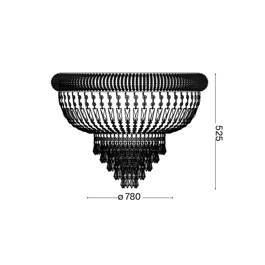 Ideal Lux - Kristallikattovalaisin DUBAI 24xE14/28W/230V halkaisija 78 cm kiiltävä kromi