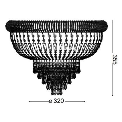 Ideal Lux - Kristallikattovalaisin DUBAI 3xE14/28W/230V halkaisija 32 cm kulta