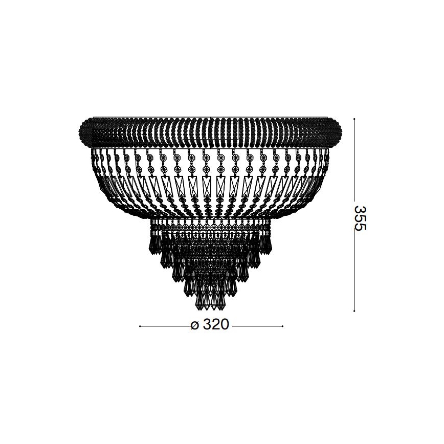 Ideal Lux - Kristallikattovalaisin DUBAI 3xE14/28W/230V halkaisija 32 cm kulta