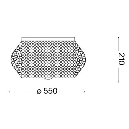 Ideal Lux - Kristallikattovalaisin PASHA 10xE14/40W/230V halkaisija 55 kiiltävä kromi