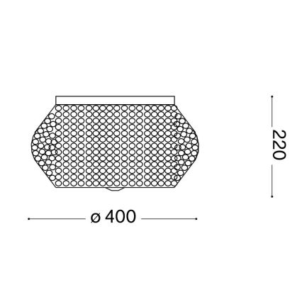 Ideal Lux - Kristallikattovalaisin PASHA 6xE14/40W/230V halkaisija 40 cm kiiltävä kromi