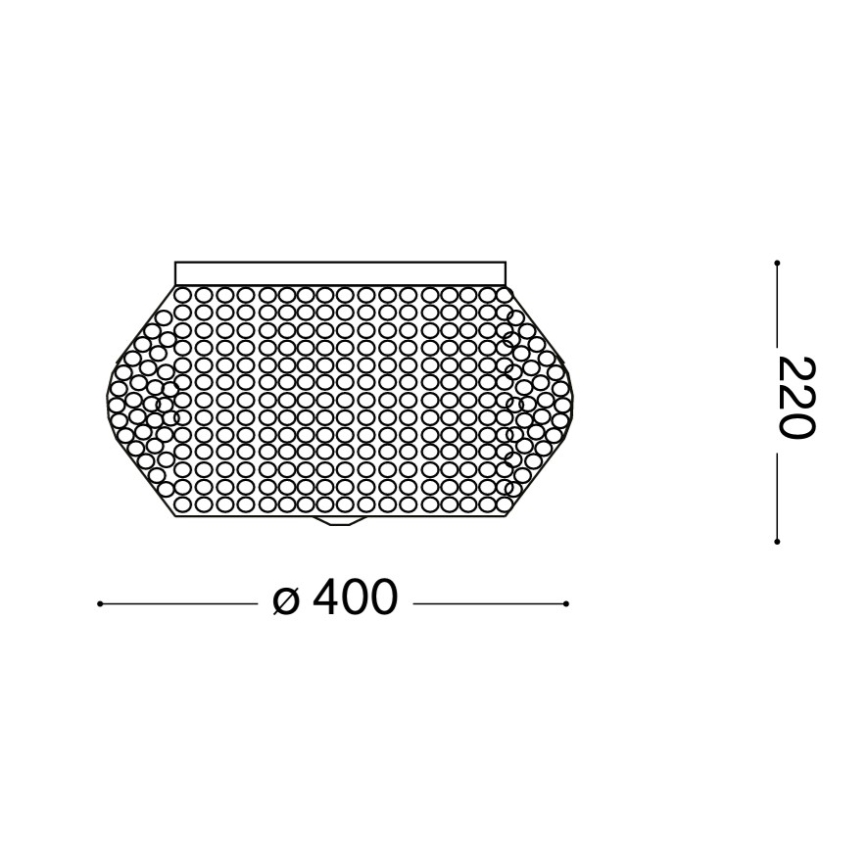Ideal Lux - Kristallikattovalaisin PASHA 6xE14/40W/230V halkaisija 40 cm kulta