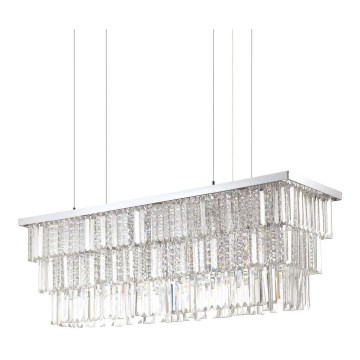 Ideal Lux - Kristallikruunu johdossa MARTINEZ 8xE14/40W/230V kiiltävä kromi