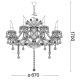Ideal Lux - Kristallikruunu johdossa NAPOLEON 8xE14/40W/230V