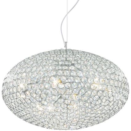 Ideal Lux - Kristallikruunu johdossa ORION 12xE14/40W/230V halkaisija 60 cm hopea