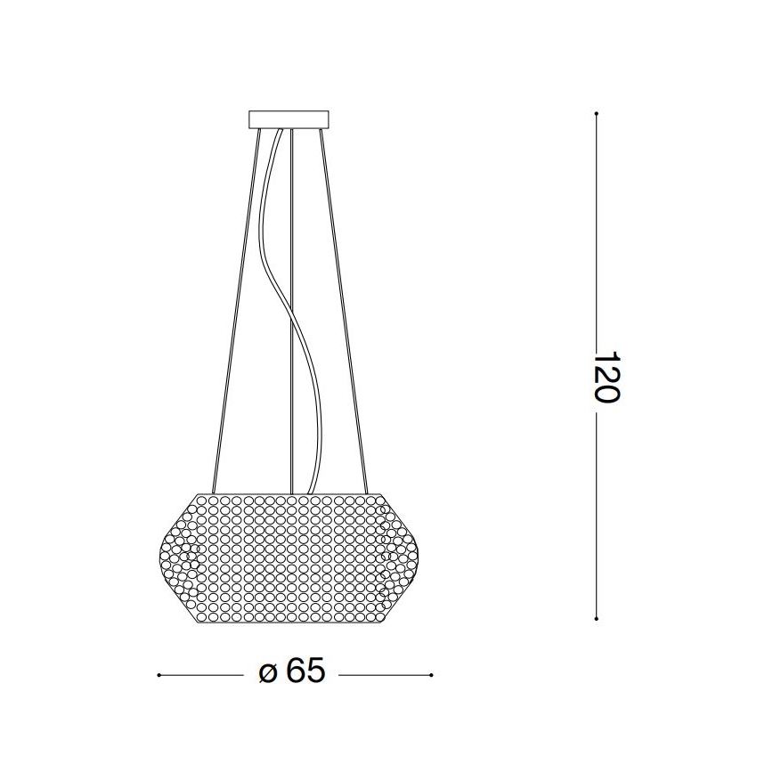 Ideal Lux - Kristallikruunu johdossa PASHA 14xE14/40W/230V halkaisija 65 cm kiiltävä kromi