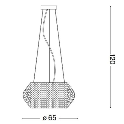 Ideal Lux - Kristallikruunu johdossa PASHA 14xE14/40W/230V halkaisija 65 cm kulta
