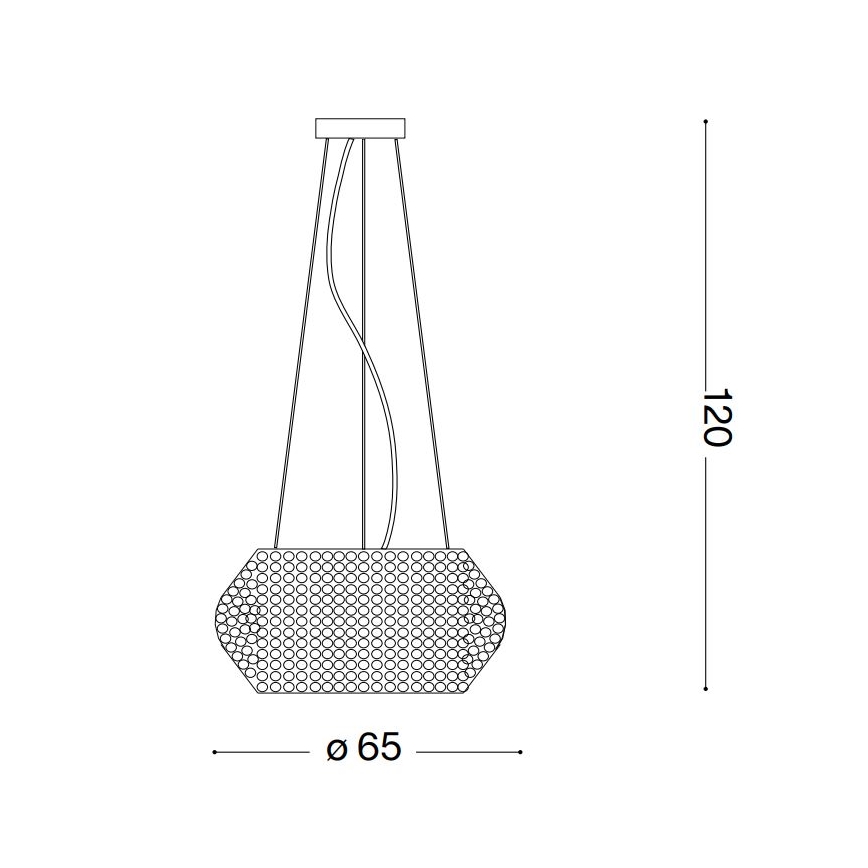 Ideal Lux - Kristallikruunu johdossa PASHA 14xE14/40W/230V halkaisija 65 cm kulta