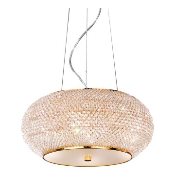 Ideal Lux - Kristallikruunu johdossa PASHA 6xE14/40W/230V halkaisija 40 cm kulta