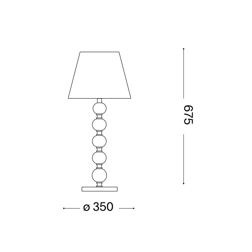 Ideal Lux - Kristallipöytävalaisin QUEEN 1xE27/60W/230V kulta