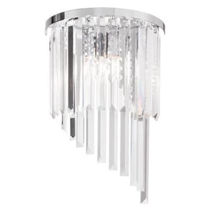 Ideal Lux - Kristalliseinävalaisin CARLTON 3xE14/40W/230V kiiltävä kromi