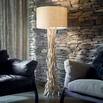 Ideal Lux - Lattialamppu DRIFTWOOD 1xE27/60W/230V guava