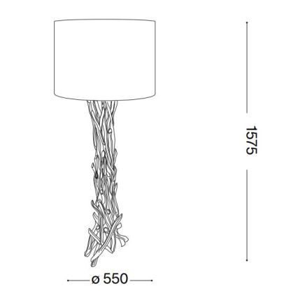 Ideal Lux - Lattialamppu DRIFTWOOD 1xE27/60W/230V guava
