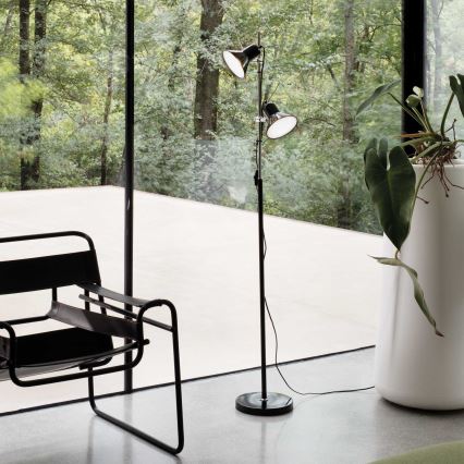 Ideal Lux - Lattiavalaisin 2xE27/60W/230V, musta