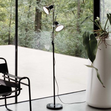 Ideal Lux - Lattiavalaisin POLLY 2xE27/60W/230V musta