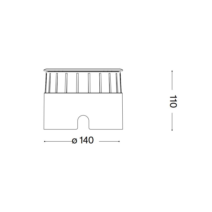 Ideal Lux - LED-ajotievalo FLOOR LED/12W/230V halkaisija 14 cm CRI 90 IP67 kiiltävä kromi