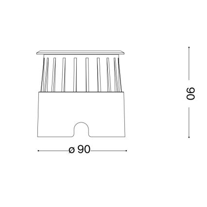 Ideal Lux - LED-ajotievalo FLOOR LED/3W/230V halkaisija 9 cm CRI 90 IP67 kiiltävä kromi