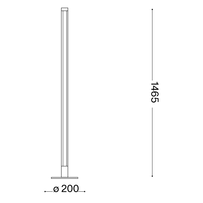 Ideal Lux - LED Himennettävä lattiavalaisin YOKO LED/16W/230V CRI 90 valkoinen