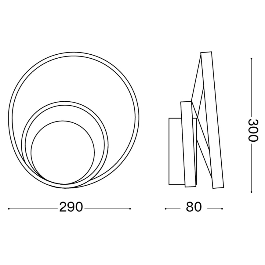 Ideal Lux - LED-himennettävä seinävalaisin OZ LED/28W/230V CRI 90 valkoinen