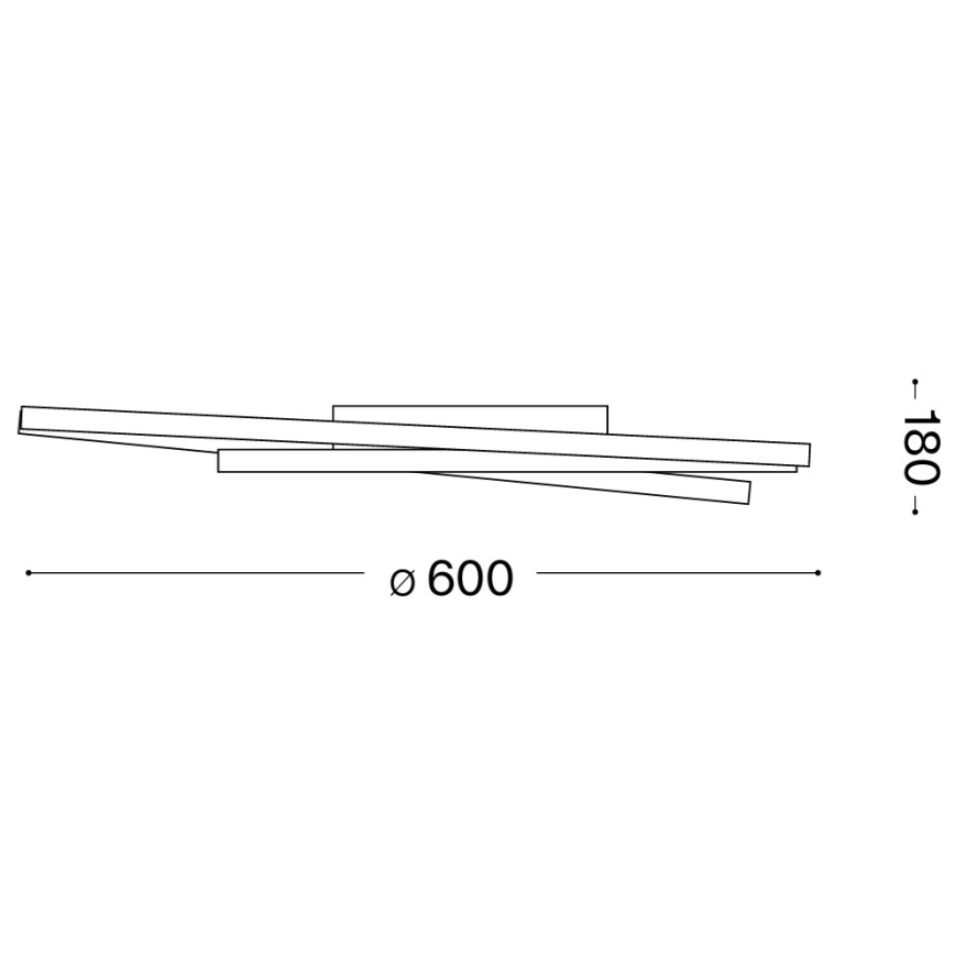 Ideal Lux - LED-himmennettävä kattovalaisin OZ LED/48W/230V halkaisija 60 cm CRI 90 valkoinen