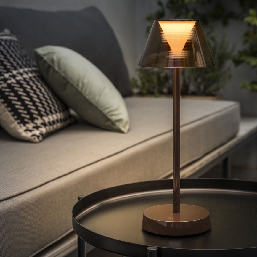 Ideal Lux - LED himmennettävä kosketuslamppu LOLITA LED/2,8W/5V 2200 mAh IP54 ruskea