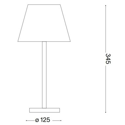 Ideal Lux - LED himmennettävä kosketuslamppu LOLITA LED/2,8W/5V 2200 mAh IP54 ruskea