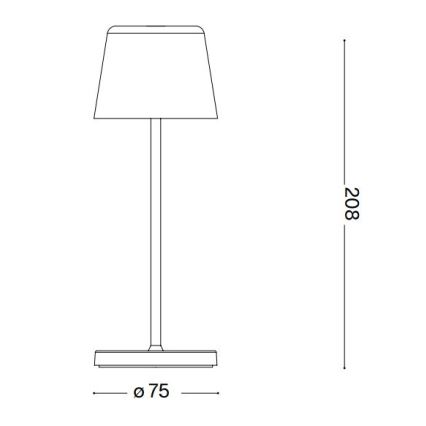 Ideal Lux - LED himmennettävä kosketusohjattu ulkokäyttöön tarkoitettu pöytävalaisin CUTE LED/2,5W/3,7V 3000 mAh USB 2200-2700K IP65 valkoinen