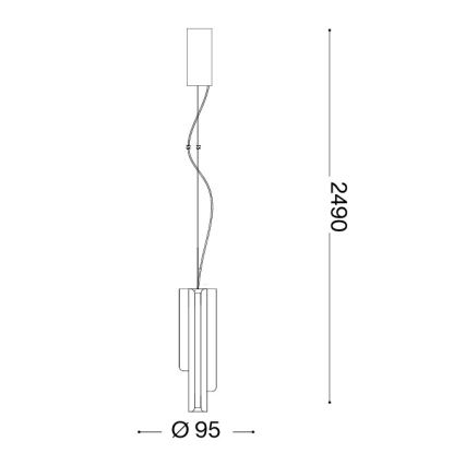 Ideal Lux - himmennettävä LED-riippuvalaisin DORICA 3xLED/9W/230V CRI 90, Ø 9,5 cm, valkoinen