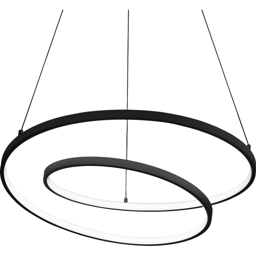 Ideal Lux - himmennettävä LED-riippuvalaisin kaapelilla OZ LED/48W/230V, halkaisija 60 cm, CRI 90, musta