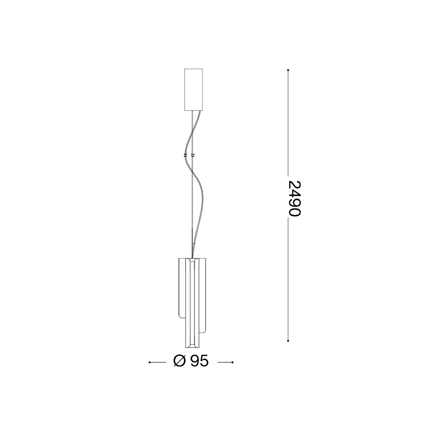 Ideal Lux - LED-himmennettävä riippuvalaisin vaijerilla DORICA 3xLED/9W/230V CRI 90 halkaisija 9,5 cm messinki