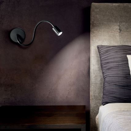 Ideal Lux - LED Joustava lukuvalaisin FOCUS LED/4W/230V CRI 90 musta