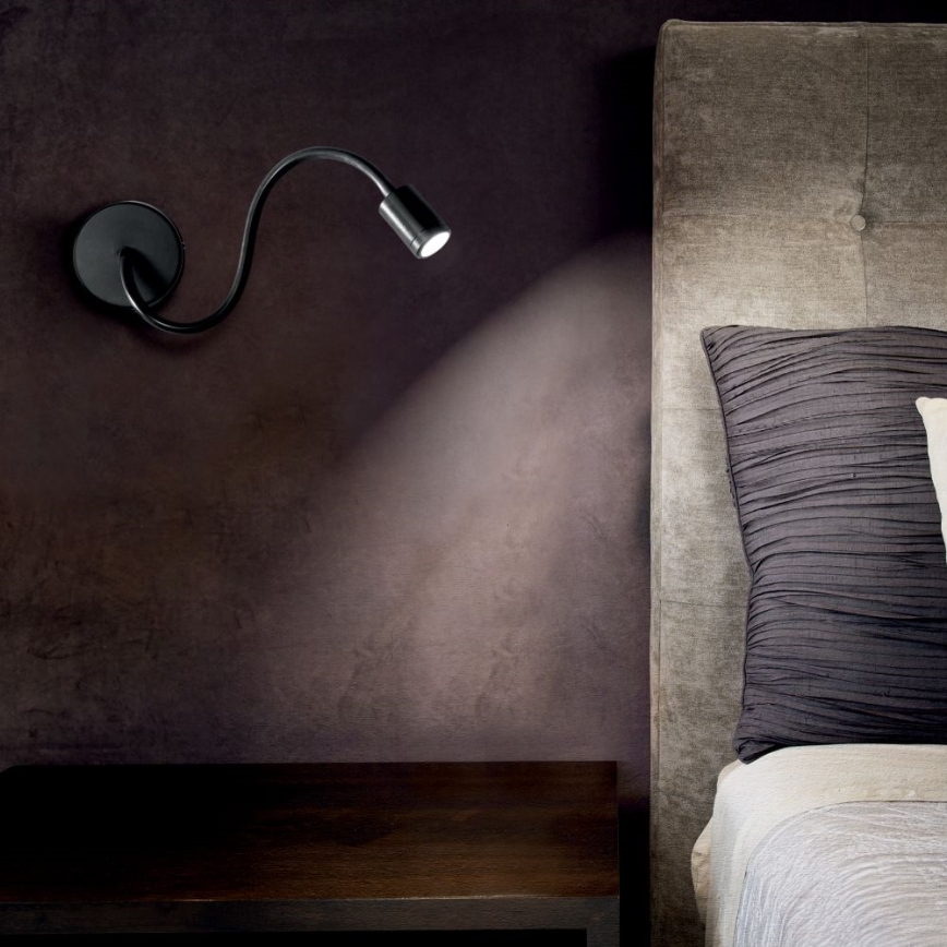 Ideal Lux - LED Joustava lukuvalaisin FOCUS LED/4W/230V CRI 90 musta