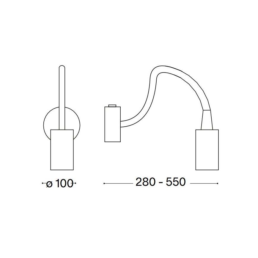 Ideal Lux - LED Joustava lukuvalaisin FOCUS LED/4W/230V CRI 90 musta
