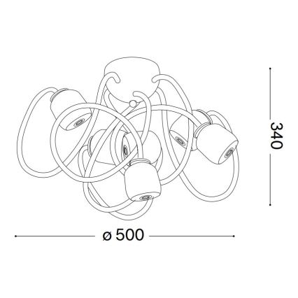 Ideal Lux - LED Joustava kiinteä kattokruunu OCTOPUS 6xG9/3W/230V värikäs