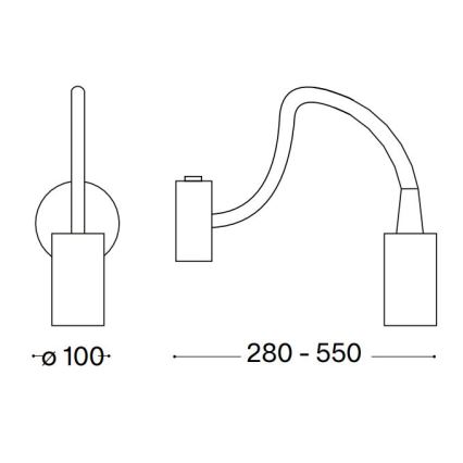 Ideal Lux - LED Joustava lukuvalaisin FOCUS LED/4W/230V CRI 90 valkoinen