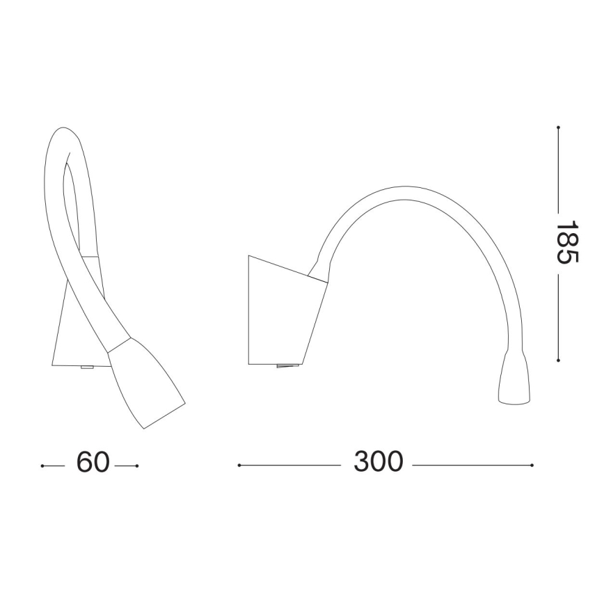 Ideal Lux - LED Joustava pieni lamppu GOOSE LED/3W/230V CRI 90 valkoinen