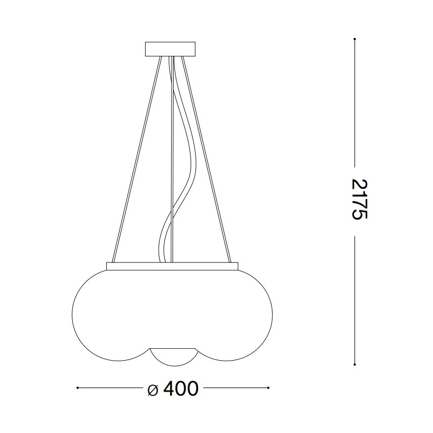 Ideal Lux - LED-kattokruunu johdossa ARIZONA 3xGX53/9W/230V halkaisija 40 cm valkoinen