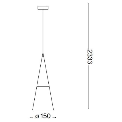 Ideal Lux - LED-kattokruunu johdossa CONO 1xGU10/7W/230V halkaisija 15 cm CRI 90 mattakromi