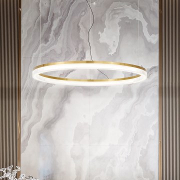 Ideal Lux - LED-kattokruunu johdossa CROWN LED/30W/230V 3000K halkaisija 60 cm CRI 90 messinki