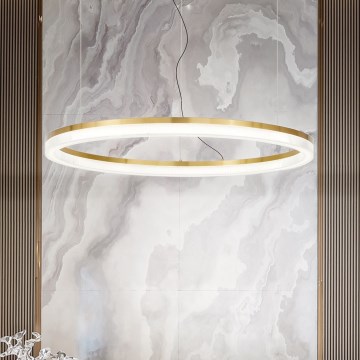 Ideal Lux - LED-kattokruunu johdossa CROWN LED/42W/230V 3000K halkaisija 80 cm CRI 90 messinki