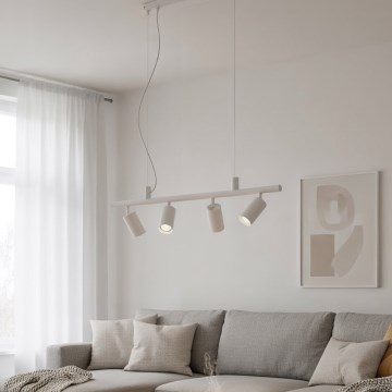 Ideal Lux - LED-kattokruunu johdossa DYNAMITE 4xGU10/7W/230V CRI 90 valkoinen