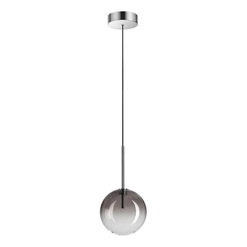 Ideal Lux - LED-kattokruunu johdossa EQUINOXE 1xG4/2W/230V halkaisija 15 cm kiiltävä kromi/savuinen