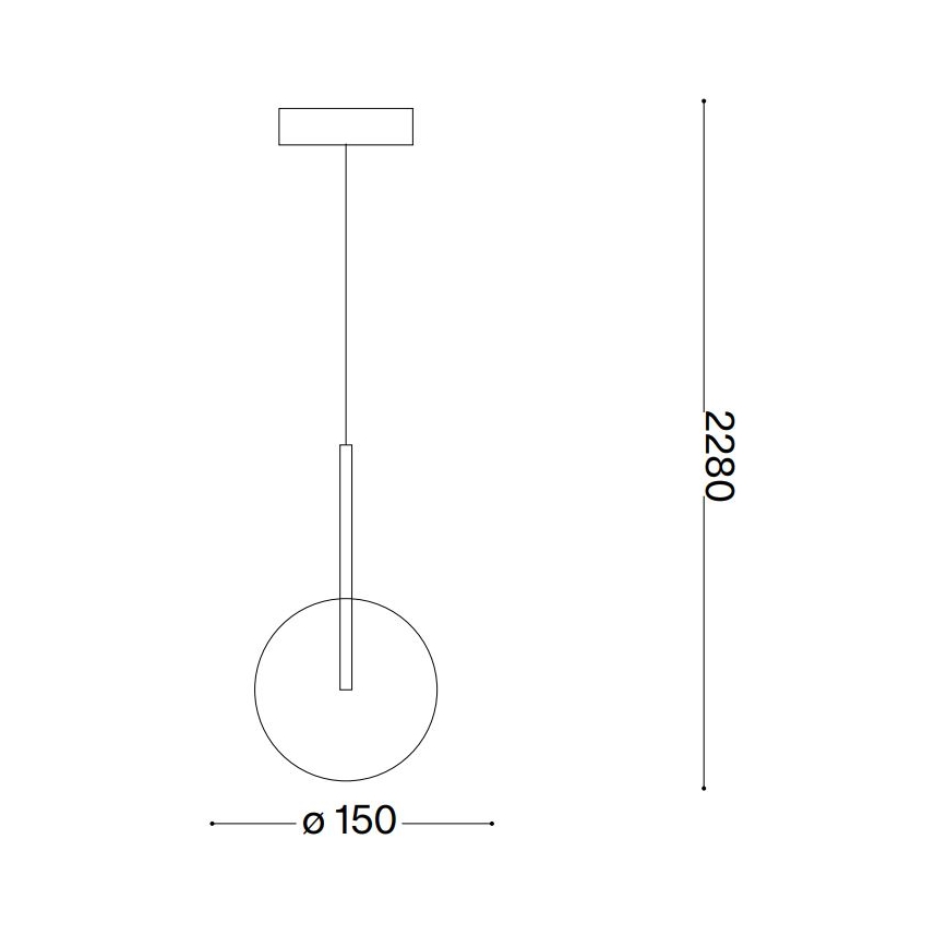 Ideal Lux - LED-kattokruunu johdossa EQUINOXE 1xG4/2W/230V halkaisija 15 cm messinki/läpinäkyvä