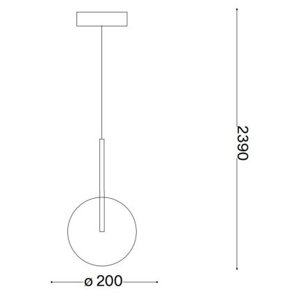 Ideal Lux - LED-kattokruunu johdossa EQUINOXE 1xG4/2W/230V halkaisija 20 cm messinki/läpinäkyvä