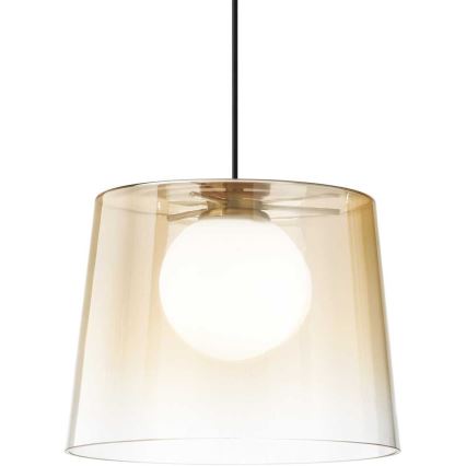 Ideal Lux - LED-kattokruunu johdossa FADE 1xG9/3W/230V halkaisija 27,3 cm kulta/savuinen