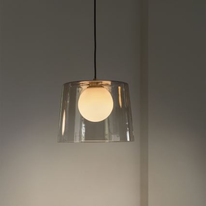 Ideal Lux - LED-kattokruunu johdossa FADE 1xG9/3W/230V halkaisija 27,3 cm kulta/savuinen