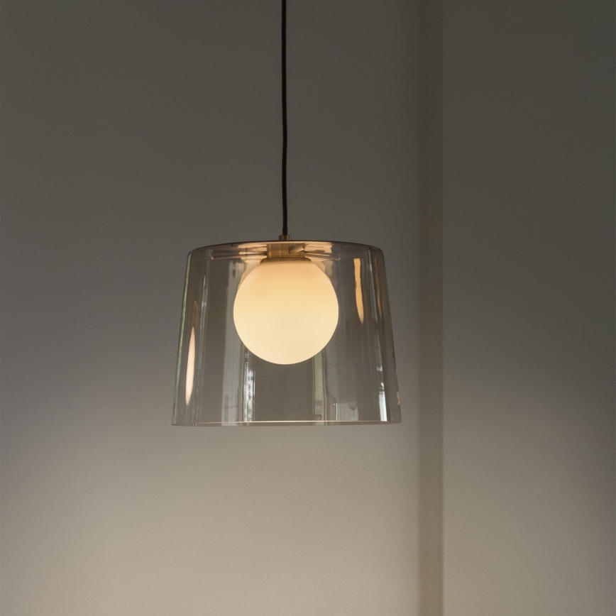 Ideal Lux - LED-kattokruunu johdossa FADE 1xG9/3W/230V halkaisija 27,3 cm kulta/savuinen