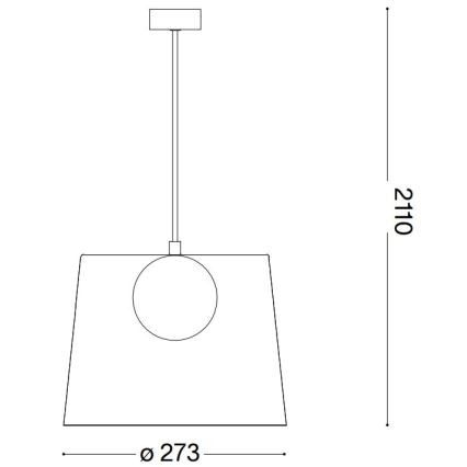 Ideal Lux - LED-kattokruunu johdossa FADE 1xG9/3W/230V halkaisija 27,3 cm kupari/savuinen