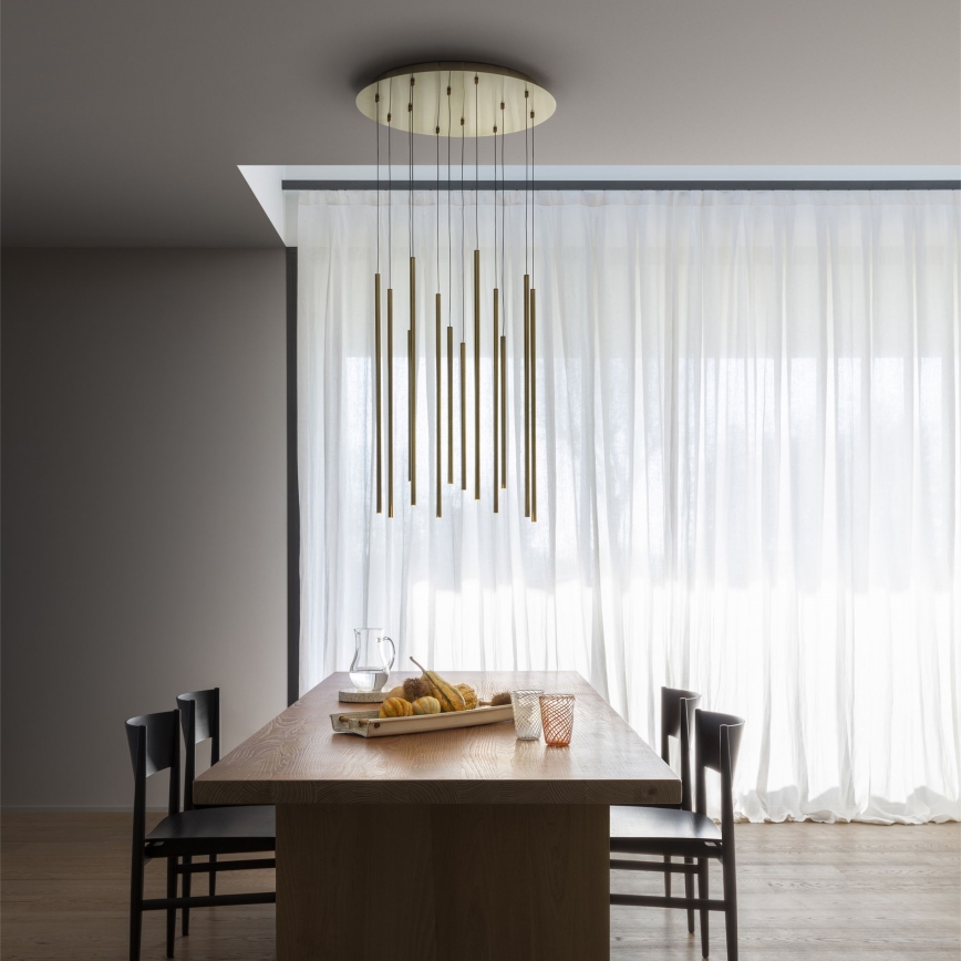 Ideal Lux - LED-kattokruunu johdossa FILO LED/25W/230V messinki